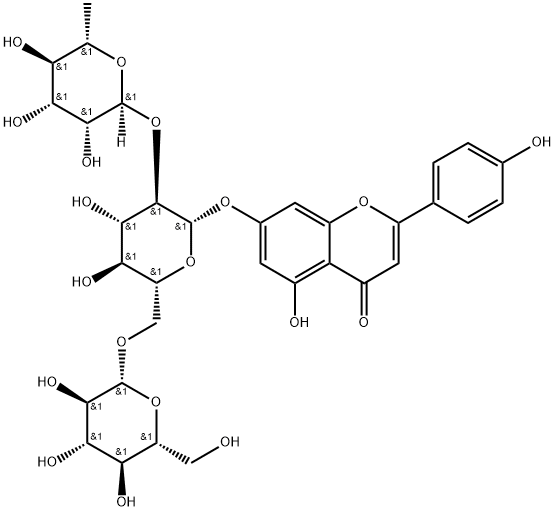 Apigenin 7-O-(2G-rhaMnosyl)gentiobioside Struktur