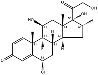 1744-64-5 Pregna-1,4-diene-3,20-dione, 6-chloro-9-fluoro-11,17,21-trihydroxy-16-methyl-, (6α,11β,16α)-