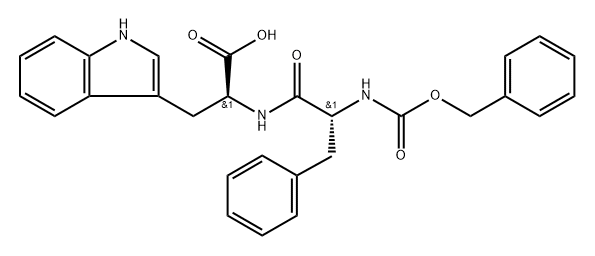 Cbz-D-phenylalanyl-L-tryptophan 结构式