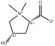 Pyrrolidinium, 2-carboxy-4-hydroxy-1,1-dimethyl-, inner salt, (2S,4S)- Structure