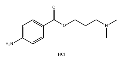 p-Aminobenzoic Acid 3-(dimethylamino)propyl Ester Hydrochloride Structure