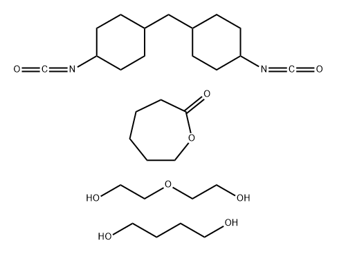 2-Oxepanone, polymer with 1,4-butanediol, 1,1-methylenebis4-isocyanatocyclohexane and 2,2-oxybisethanol,176303-32-5,结构式