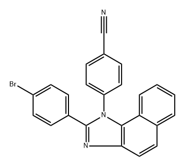 2-(4-bromophenyl)-1-(4-cyanophenyl)-1H-naphthalene[1,2-d]imidazole,1771756-59-2,结构式