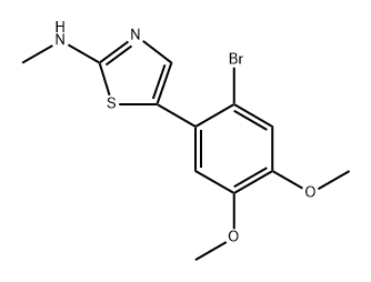 5-(2-bromo-4,5-dimethoxyphenyl)-N-methylthiazol-2-amine Structure