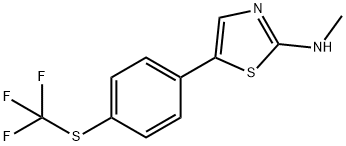 N-methyl-5-(4-((trifluoromethyl)thio)phenyl)thiazol-2-amine Structure