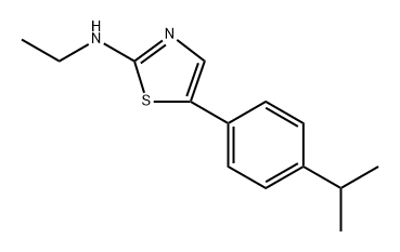 N-ethyl-5-(4-isopropylphenyl)thiazol-2-amine 化学構造式