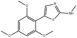 N-methyl-5-(2,4,6-trimethoxyphenyl)thiazol-2-amine Struktur