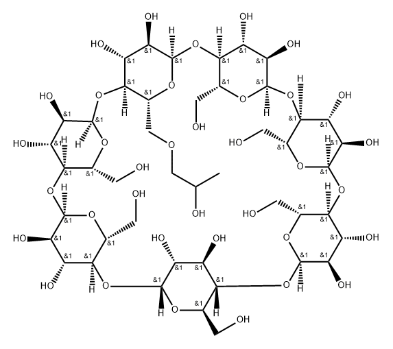 BETA-HYDROXYPROPYL-CYCLODEXTRIN 化学構造式