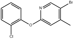 5-Bromo-2-(2-chlorophenoxy)-4-methylpyridine,1777498-15-3,结构式