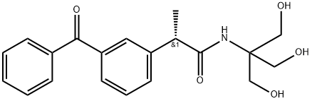 Benzeneacetamide, 3-benzoyl-N-[2-hydroxy-1,1-bis(hydroxymethyl)ethyl]-α-methyl-, (αS)- Struktur