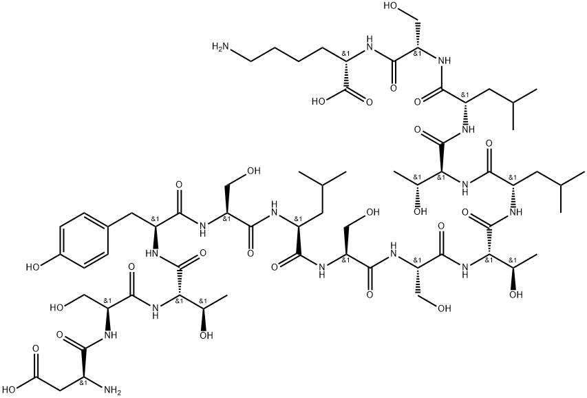 DSTYSLSSTLTLSK醋酸盐, 177792-42-6, 结构式