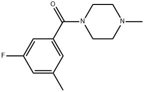 (3-Fluoro-5-methylphenyl)(4-methylpiperazin-1-yl)methanone Struktur