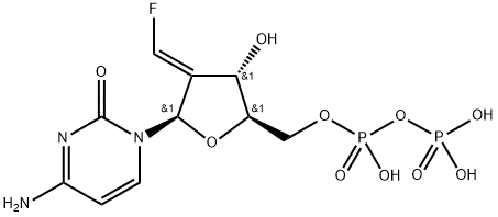 2'-fluoromethylene-2'-deoxycytidine 5'-diphosphate 结构式