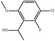 1-(3-Chloro-2-fluoro-6-methoxy-phenyl)-ethanol 结构式