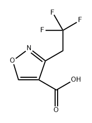 3-(2,2,2-Trifluoroethyl)isoxazole-4-carboxylic acid 化学構造式