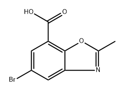 5-bromo-2-methylbenzo[d]oxazole-7-carboxylic acid Struktur