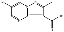 6-chloro-2-methylpyrazolo[1,5-a]pyrimidine-3-carboxylic acid Structure