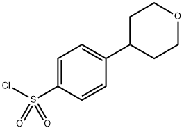 4-(tetrahydro-2H-pyran-4-yl)benzene-l-sulfonyl chloride Structure
