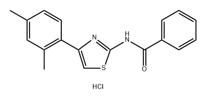 Benzamide, N-[4-(2,4-dimethylphenyl)-2-thiazolyl]-, hydrochloride (1:1),1780260-01-6,结构式