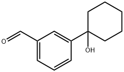 3-(1-hydroxycyclohexyl)benzaldehyde Struktur