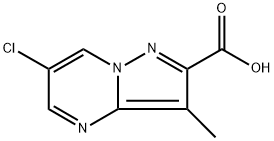 6-chloro-3-methylpyrazolo[1,5-a]pyrimidine-2-carboxylic acid Structure