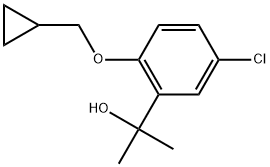 5-Chloro-2-(cyclopropylmethoxy)-α,α-dimethylbenzenemethanol 结构式