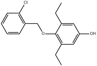 4-[(2-Chlorophenyl)methoxy]-3,5-diethylphenol,178046-47-4,结构式