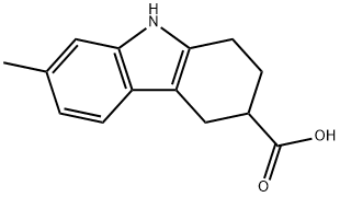 7-methyl-2,3,4,9-tetrahydro-1H-carbazole-3-carboxylic acid Struktur