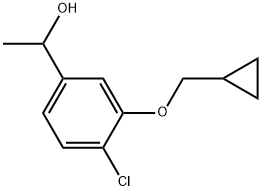 4-Chloro-3-(cyclopropylmethoxy)-α-methylbenzenemethanol,1780557-54-1,结构式
