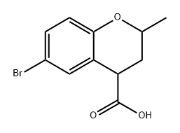 6-bromo-2-methylchromane-4-carboxylic acid Struktur