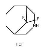 3-Azabicyclo[3.3.1]nonane, 9,9-difluoro-, hydrochloride (1:1) Struktur