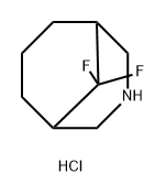 3-Azabicyclo[3.3.1]nonane, 9,9-difluoro-, hydrochloride (1:1) 化学構造式