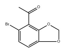 1-(5-Bromobenzo[d][1,3]dioxol-4-yl)ethanone 结构式