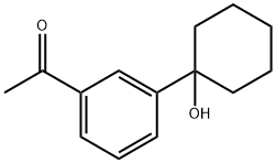 1-(3-(1-hydroxycyclohexyl)phenyl)ethanone 化学構造式