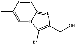 {3-bromo-6-methylimidazo[1,2-a]pyridin-2-yl}methanol 结构式