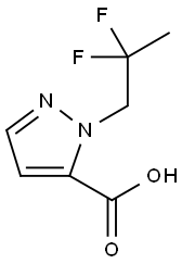 1-(2,2-二氟丙基)-1H-吡唑-5-羧酸, 1780810-90-3, 结构式