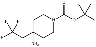 4-氨基-4-(2,2,2-三氟乙基)哌啶-1-甲酸叔丁酯,1780927-38-9,结构式