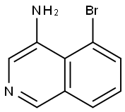 5-溴异喹啉-4-胺, 1781100-87-5, 结构式
