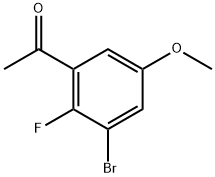 1-(3-bromo-2-fluoro-5-methoxyphenyl)ethanone 化学構造式