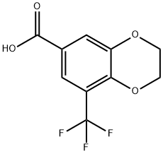 8-(Trifluoromethyl)-2,3-dihydro-1,4-benzodioxine-6-carboxylic acid|8-(三氟甲基)-2,3-二氢苯并[B][1,4]二氧芑-6-羧酸