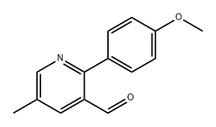 2-(4-Methoxyphenyl)-5-methylnicotinaldehyde 化学構造式