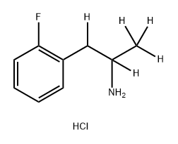 (±)-2-Fluoroamphetamine-D5 (side chain) hydrochloride solution Struktur