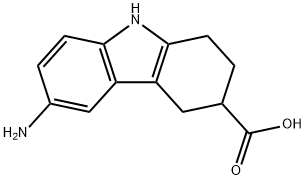 6-amino-2,3,4,9-tetrahydro-1H-carbazole-3-carboxylic acid Structure