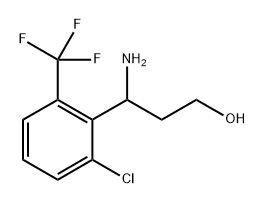 Benzenepropanol, γ-amino-2-chloro-6-(trifluoromethyl)- Structure