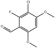 3-chloro-2-fluoro-4,6-dimethoxybenzaldehyde 结构式