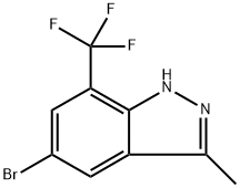 5-bromo-3-methyl-7-(trifluoromethyl)-1H-indazole Structure