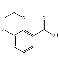 3-chloro-2-isopropoxy-5-methylbenzoic acid 化学構造式