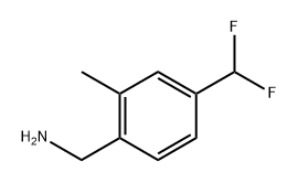 (4-(Difluoromethyl)-2-methylphenyl)methanamine 化学構造式