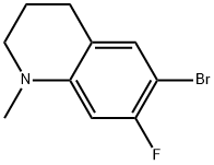6-bromo-7-fluoro-1-methyl-1,2,3,4-tetrahydroquinoline,1782584-10-4,结构式