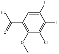 3-Chloro-4,5-difluoro-2-methoxybenzoic acid 结构式